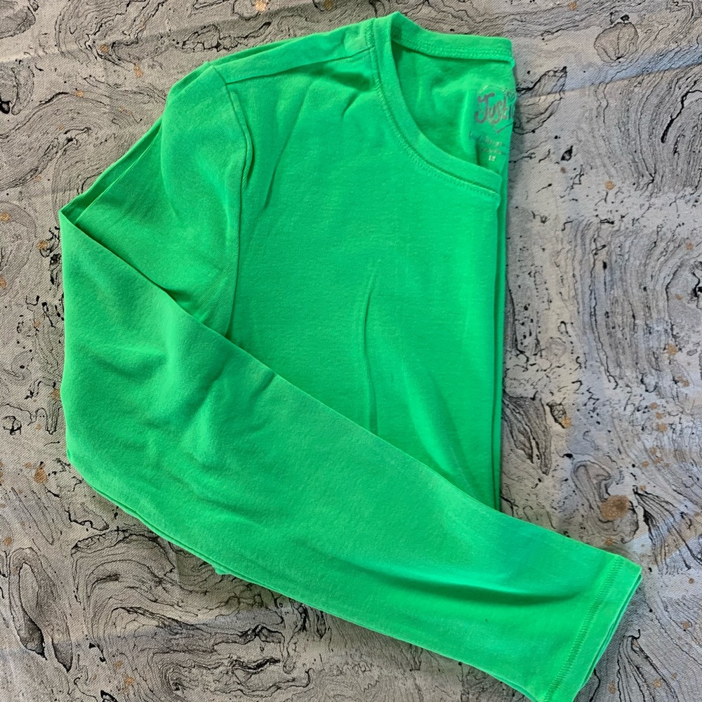 Girls Green Justice Long Sleeve T shirt